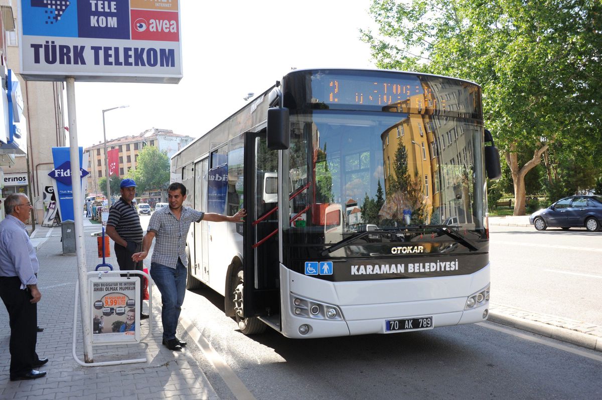 Karaman\'da Belediye Otobüsleri 6 Gün Ücretsiz