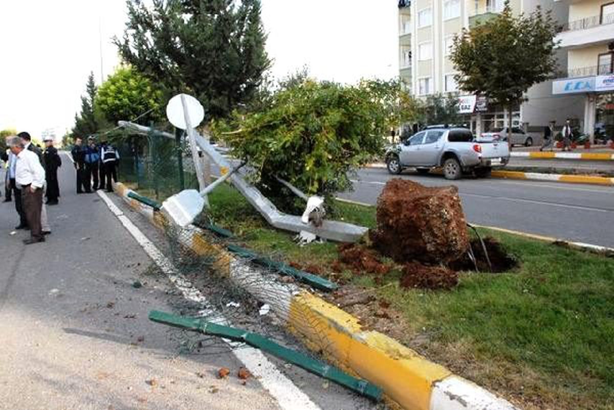 Minibüs Aydınlatma Direğine Çarptı: 1 Yaralı
