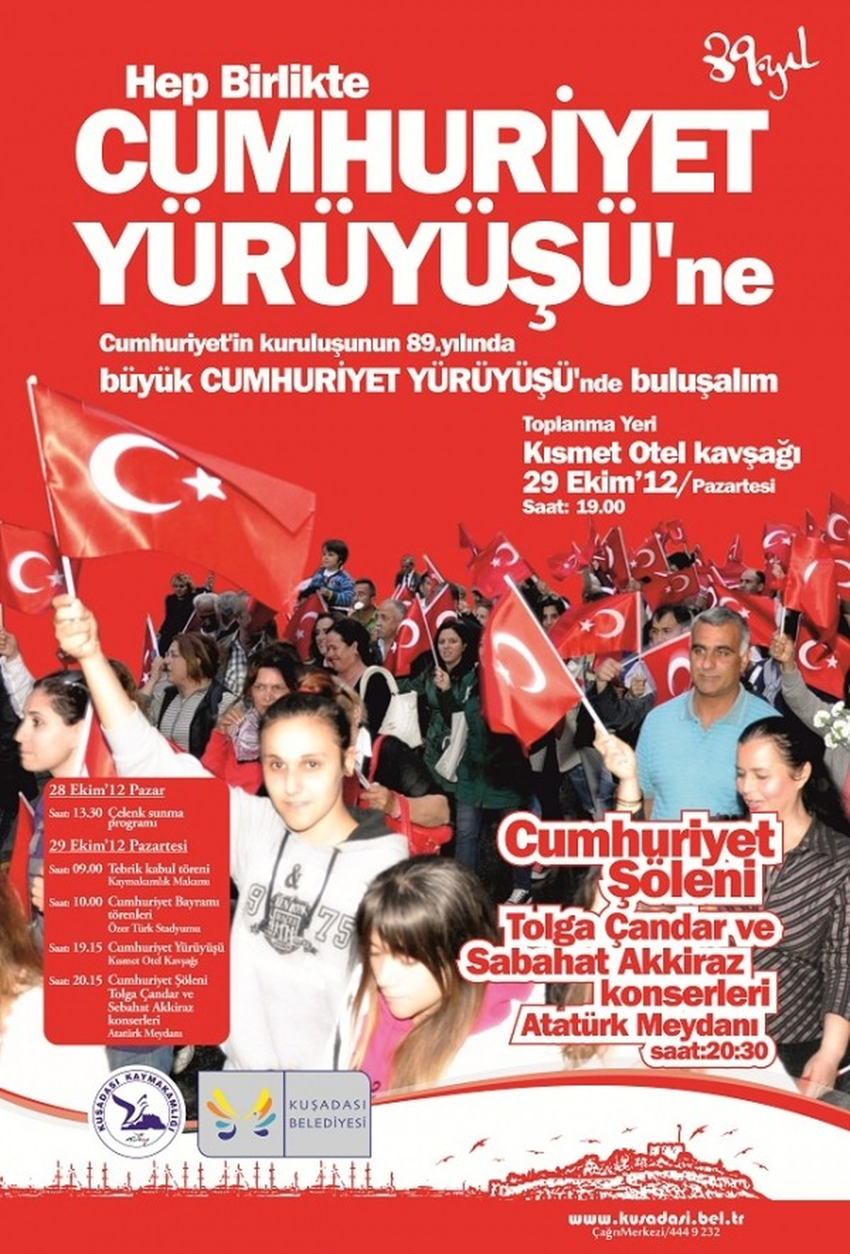 Kuşadası\'nda Cumhuriyet Yürüyüşü ve Şöleni Gerçekleştirilecek
