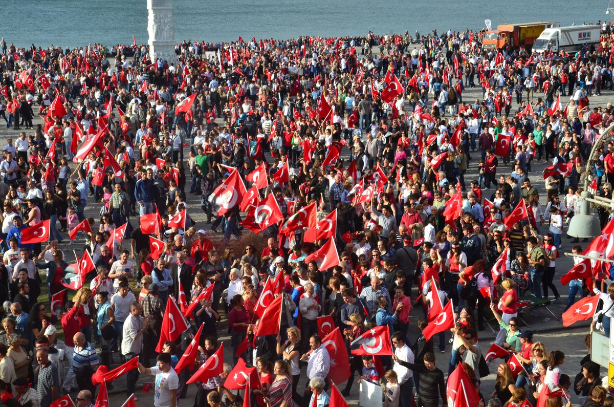 İzmir\'de Cumhuriyet Mitingi