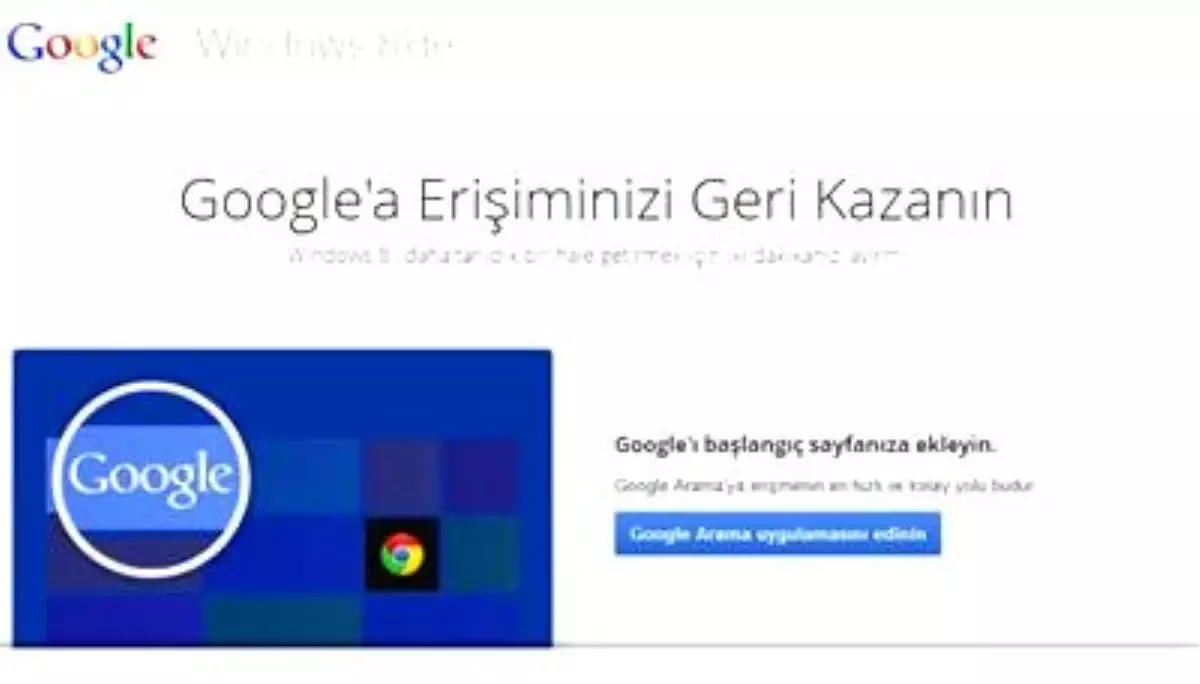 "Google\'ınızı geri alın"