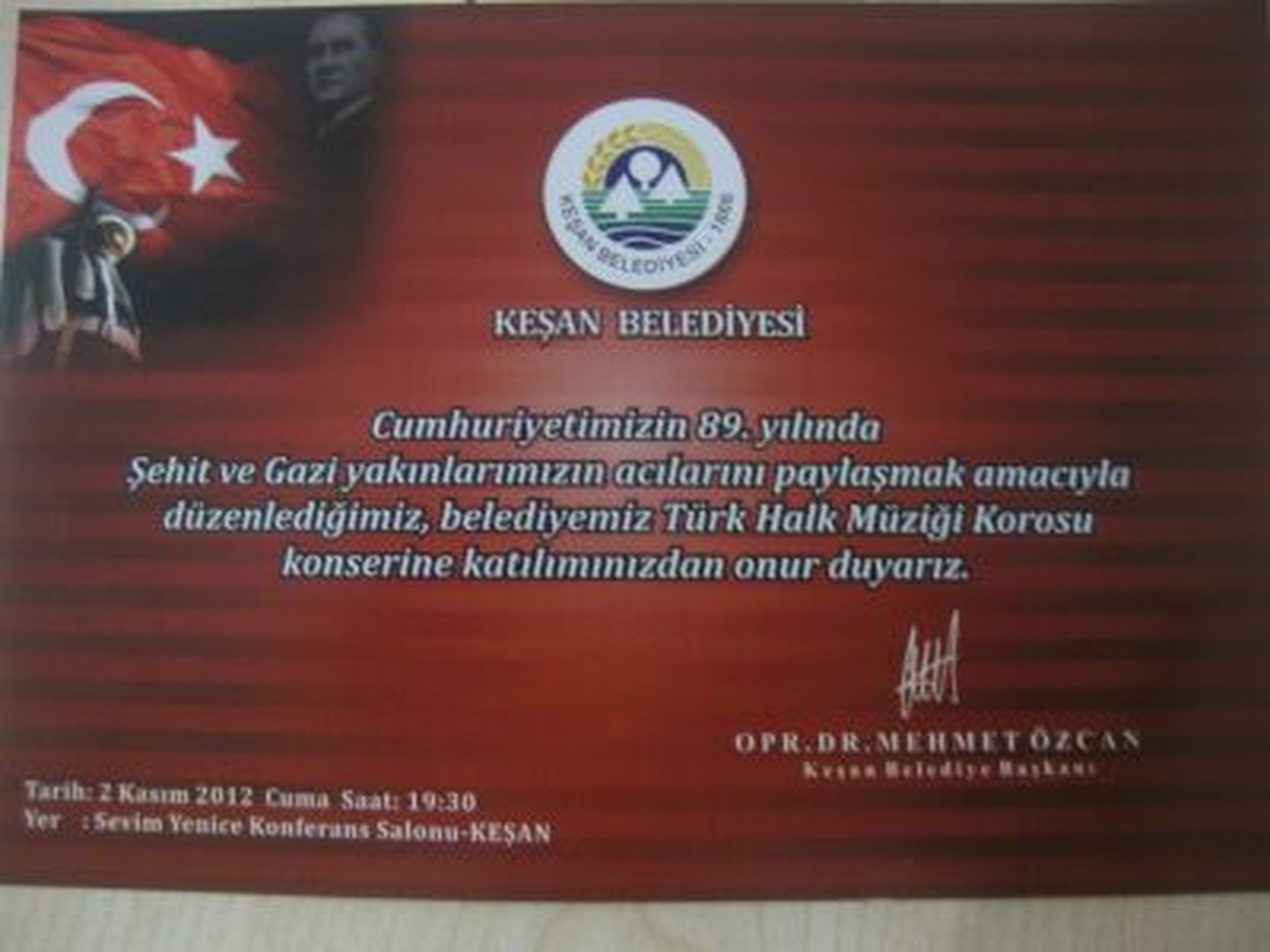 Keşan Belediyesi\'nden Şehit ve Gazi Aileleri İçin Konser