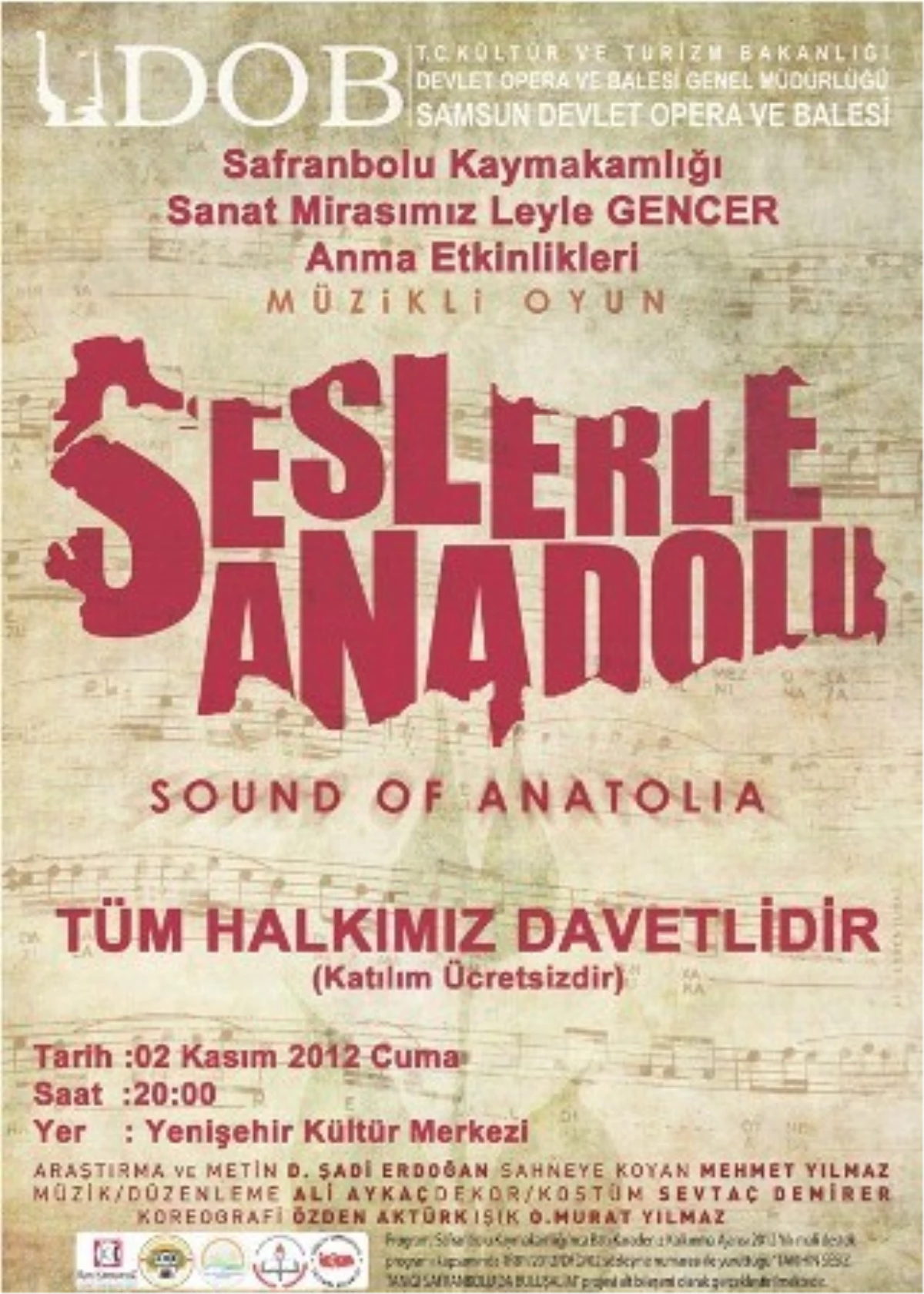 "Seslerle Anadolu" Samsun Devlet Opera ve Balesi Karabük\'te