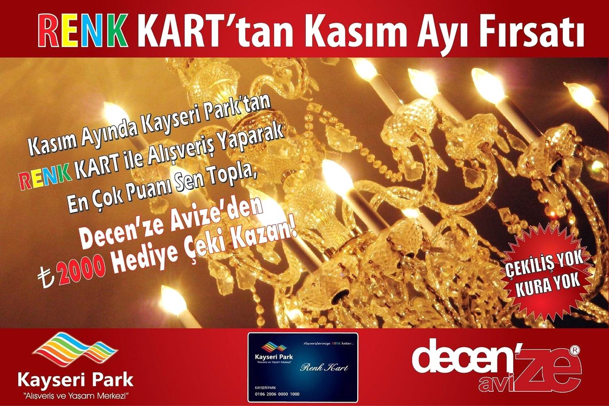 Kayseri Park Renk Kart Kazandırıyor