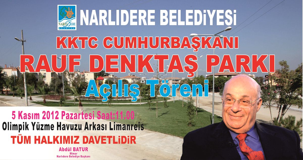 Rauf Denktaş\'ın Adı Narlıdere\'de Yaşayacak