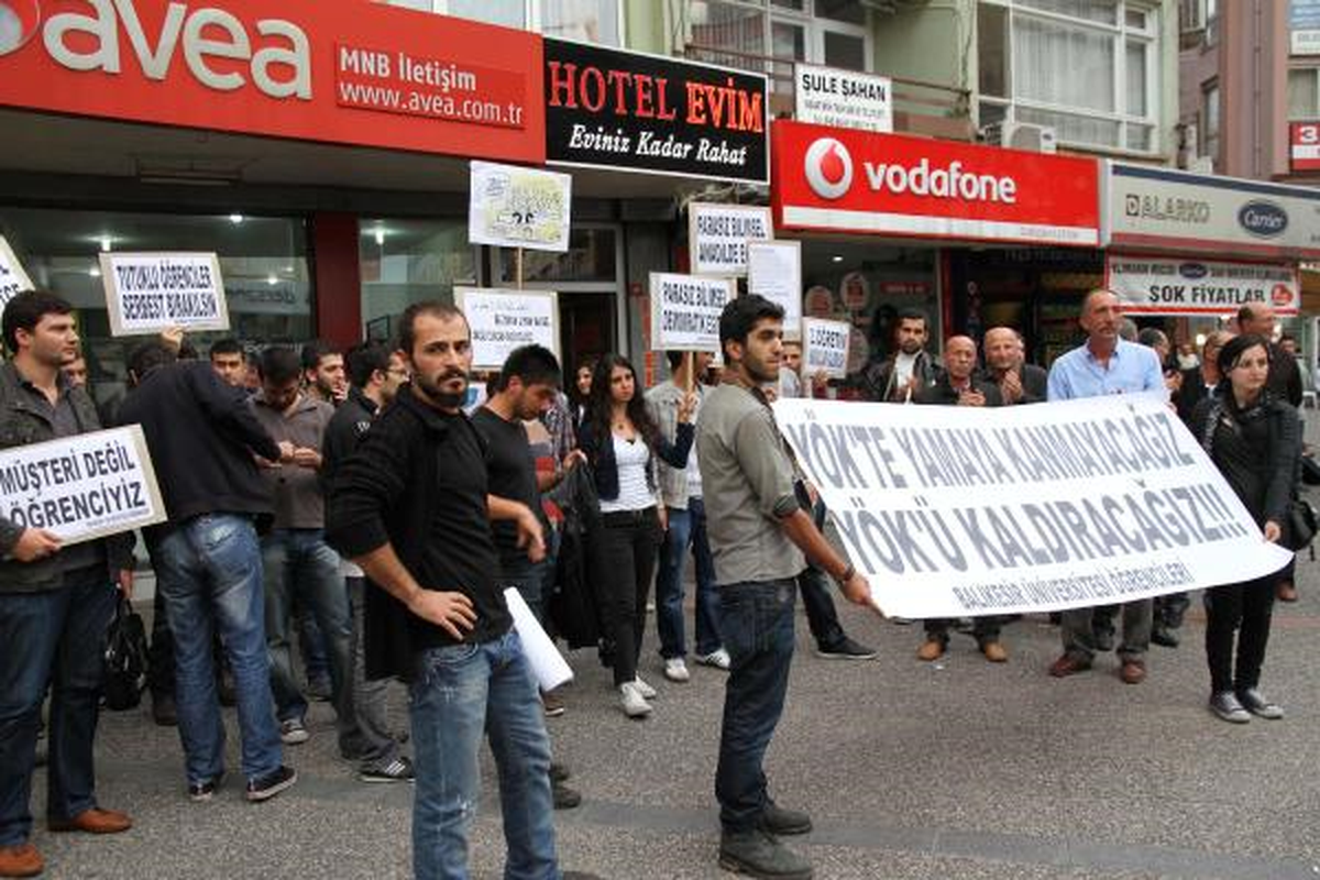 Balıkesir\'de YÖK Protestosu