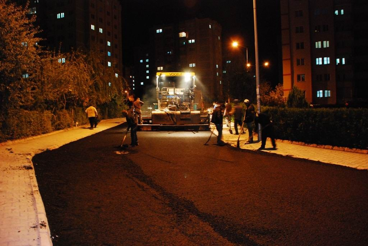 İldem Bölgesinde Asfaltlama Çalışmaları