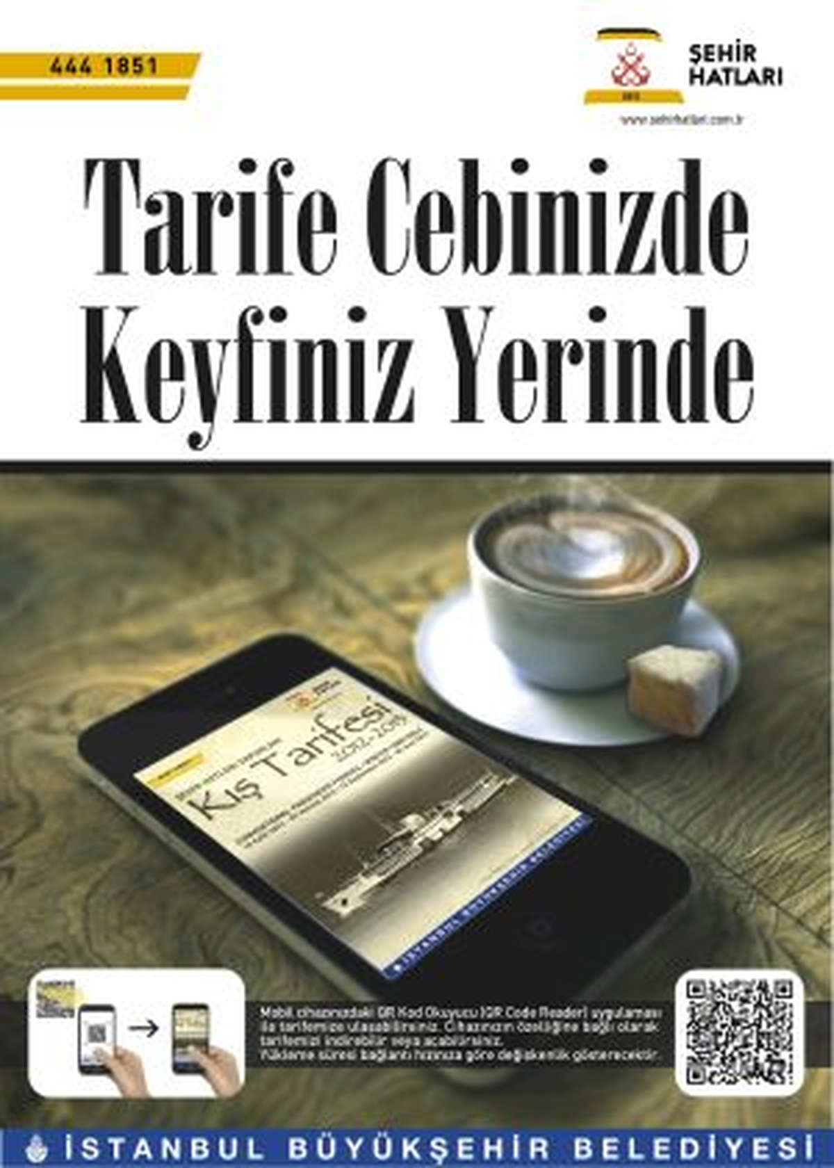 Şehir Hatları\'ndan Karekod Tarife