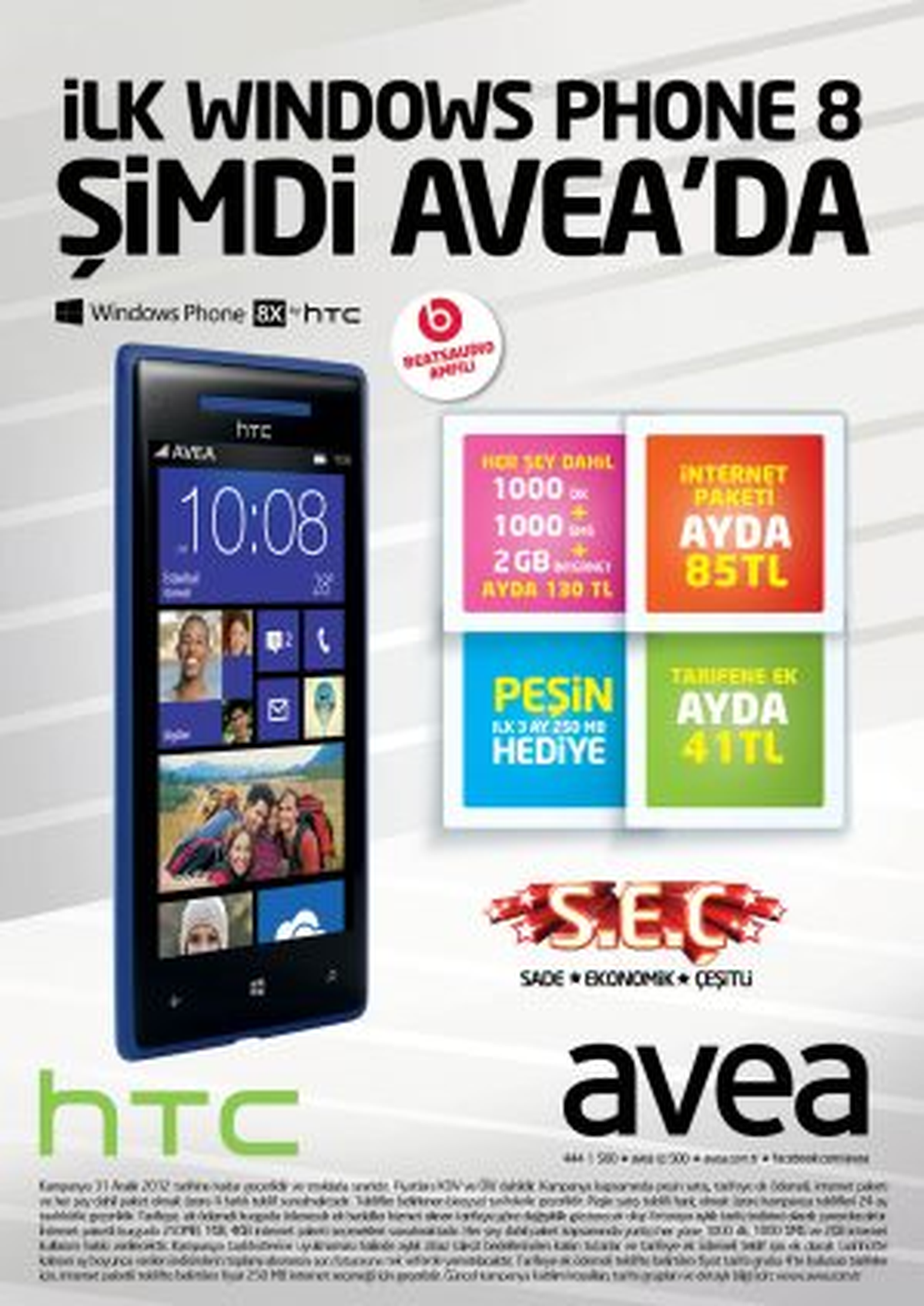 Windows Phone 8X by HTC Avea\'da Satışta