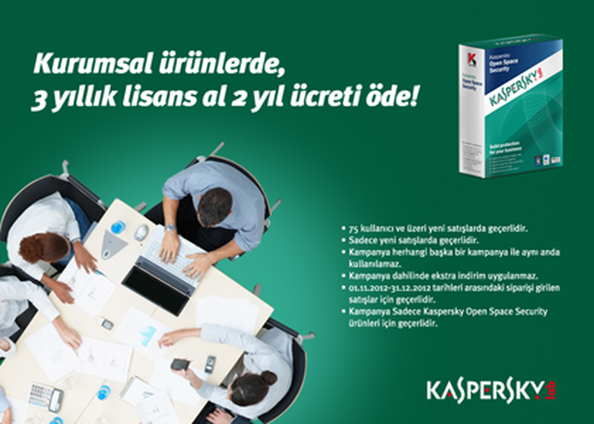 Kaspersky Lab ile 2 Yıl Öde 3 Yıl Kullan!