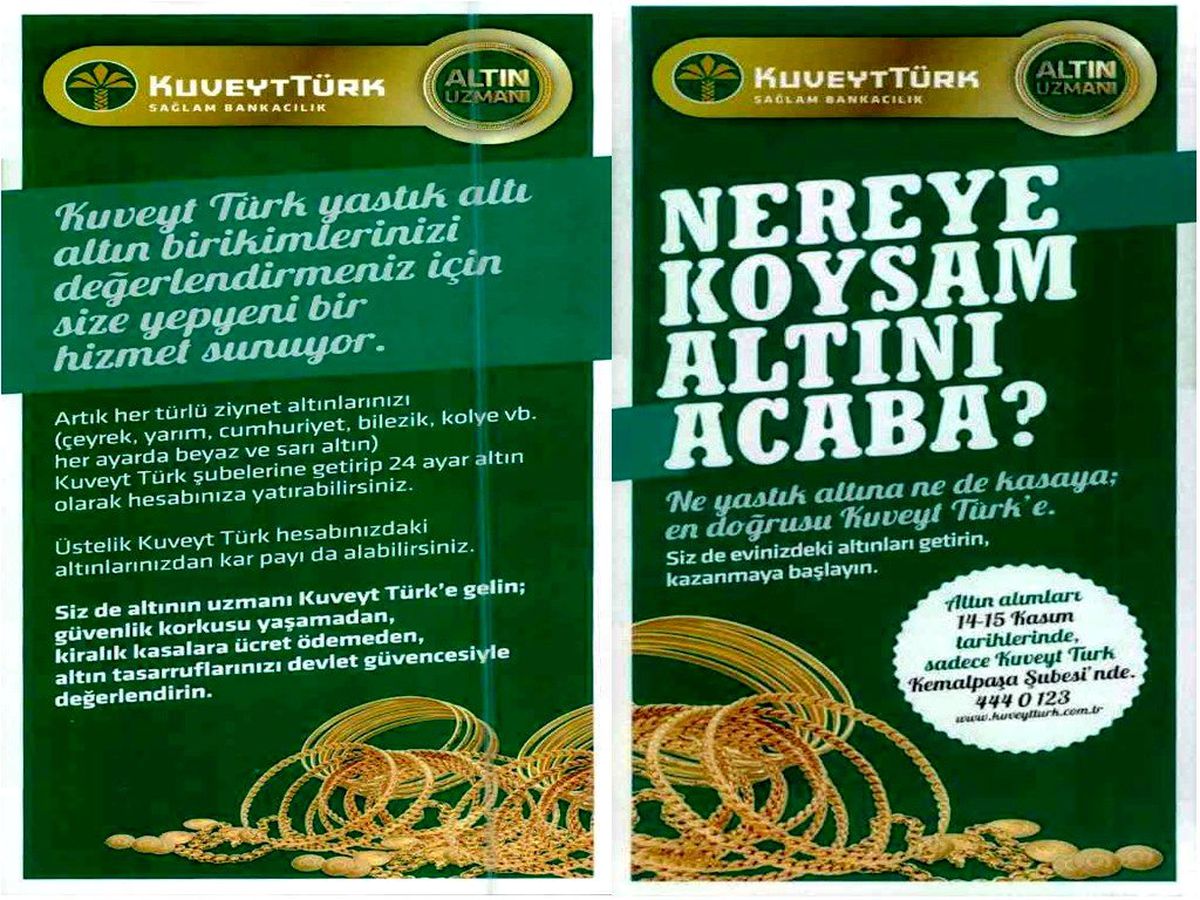 Kemalpaşa\'da Bankadan Altın Toplama Kampanyası