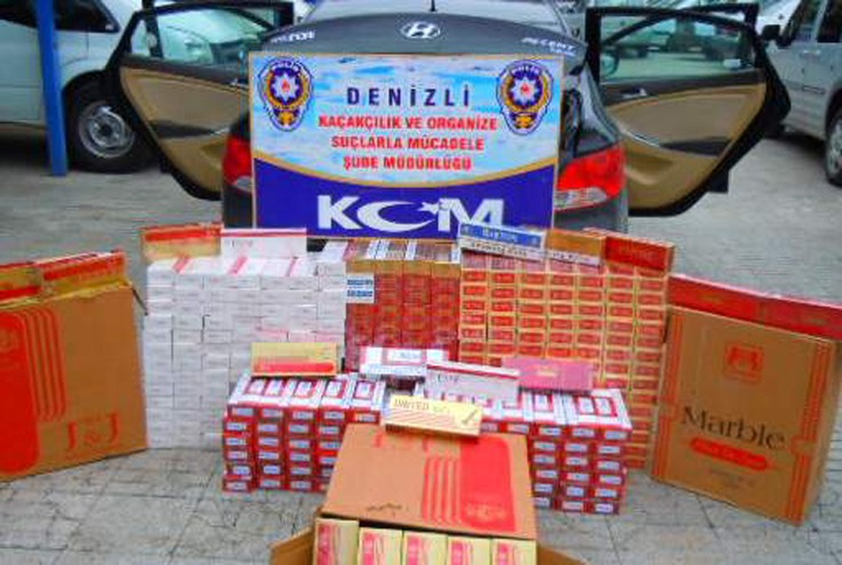 Denizli\'de 10 Bin Paket Kaçak Sigara Ele Geçirildi