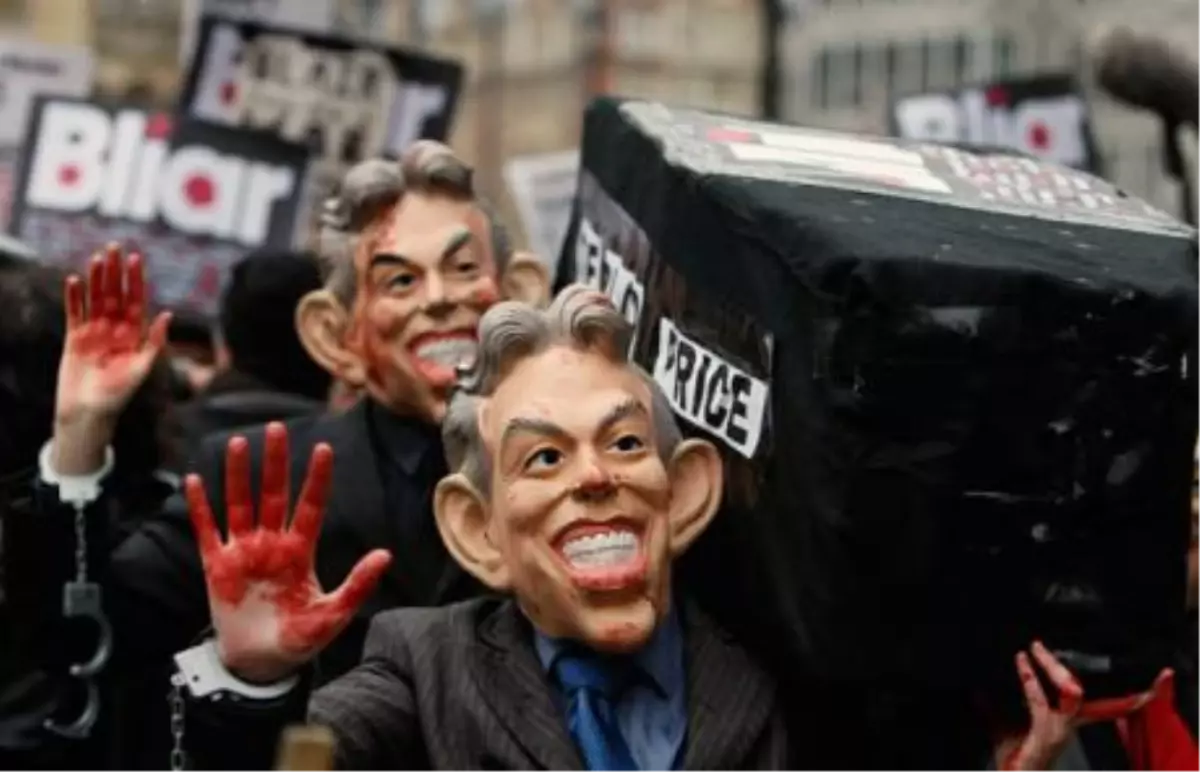 Savaş Karşıtı Gruplar Tony Blaır\'i Protesto Etti