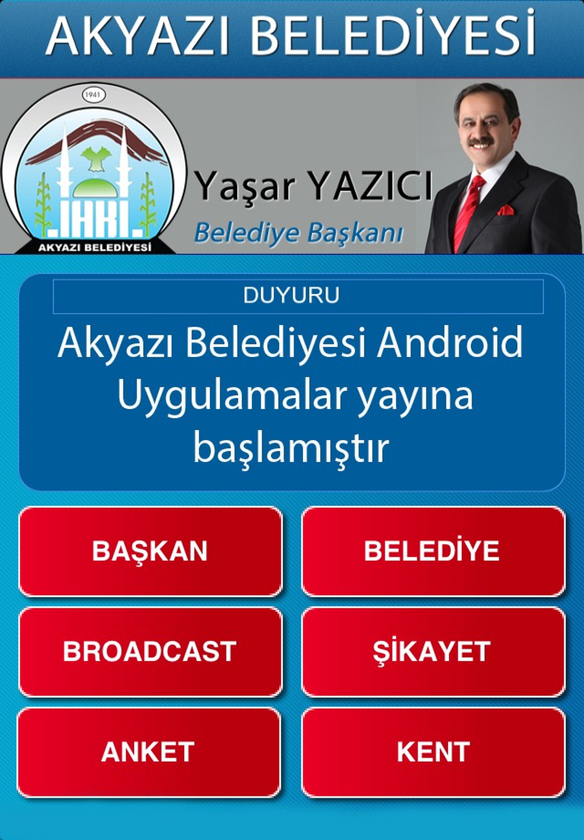 Akyazı Belediyesi Hizmetleri Artık Cep Telefonunda