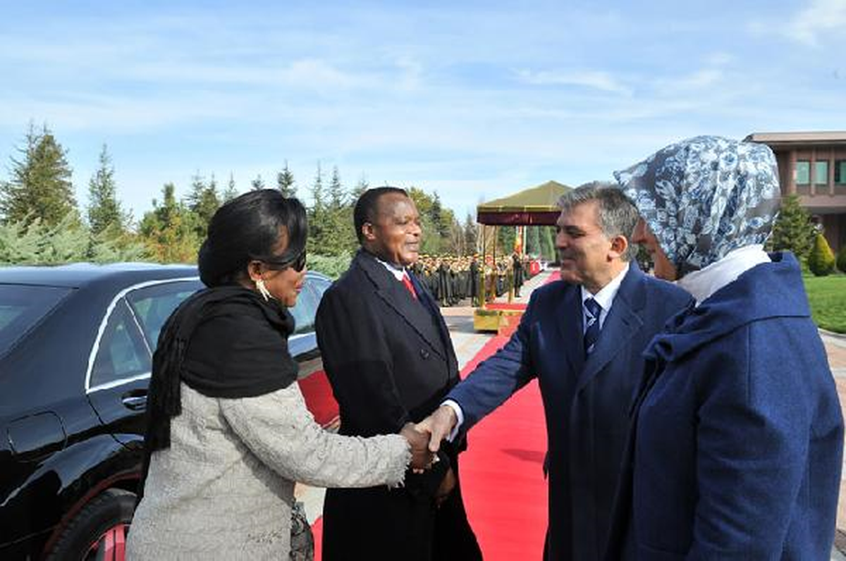 Kongo Cumhurbaşkanı Sassou Nguesso Çankaya Köşkü\'nde