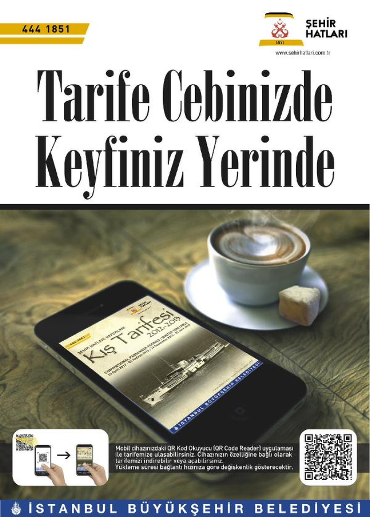 "Karekodu Okutun, Vapur Seferlerine Ulaşın"