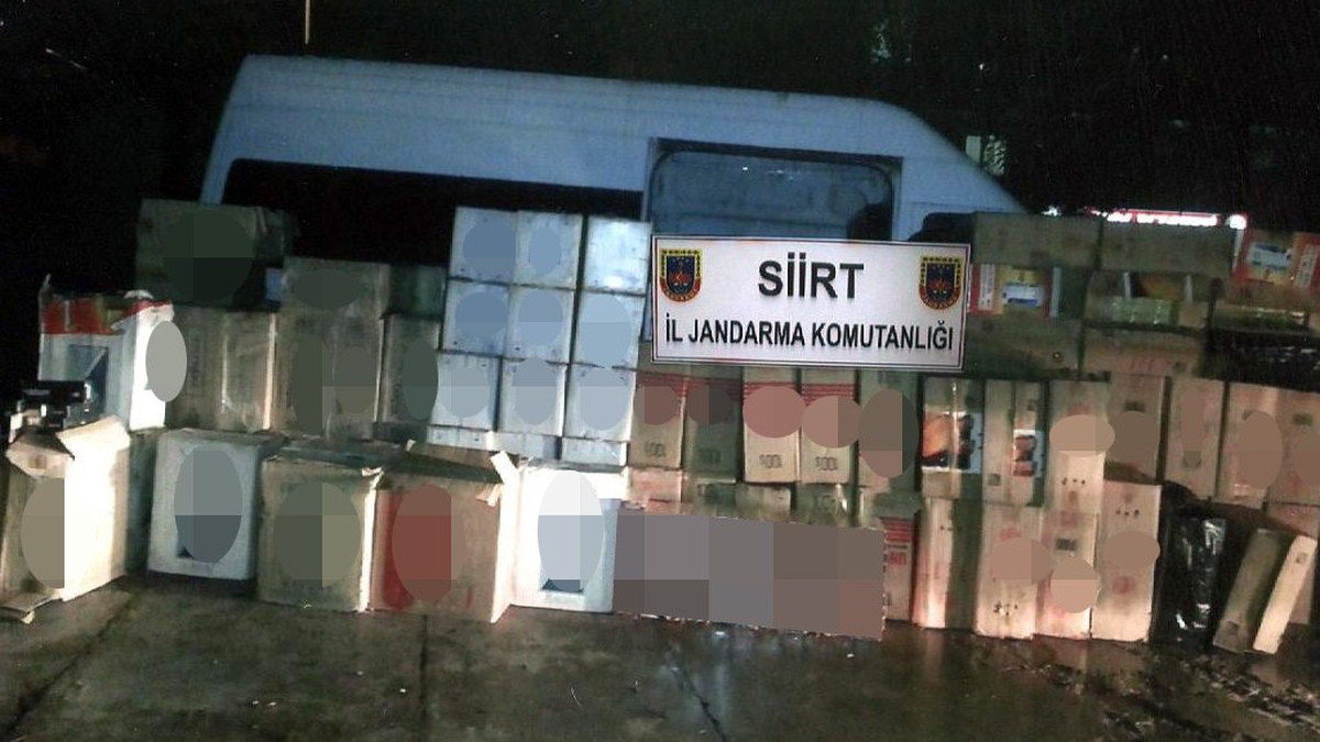 Baykan\'da 62 Bin 500 Paket Kaçak Sigara Ele Geçirildi