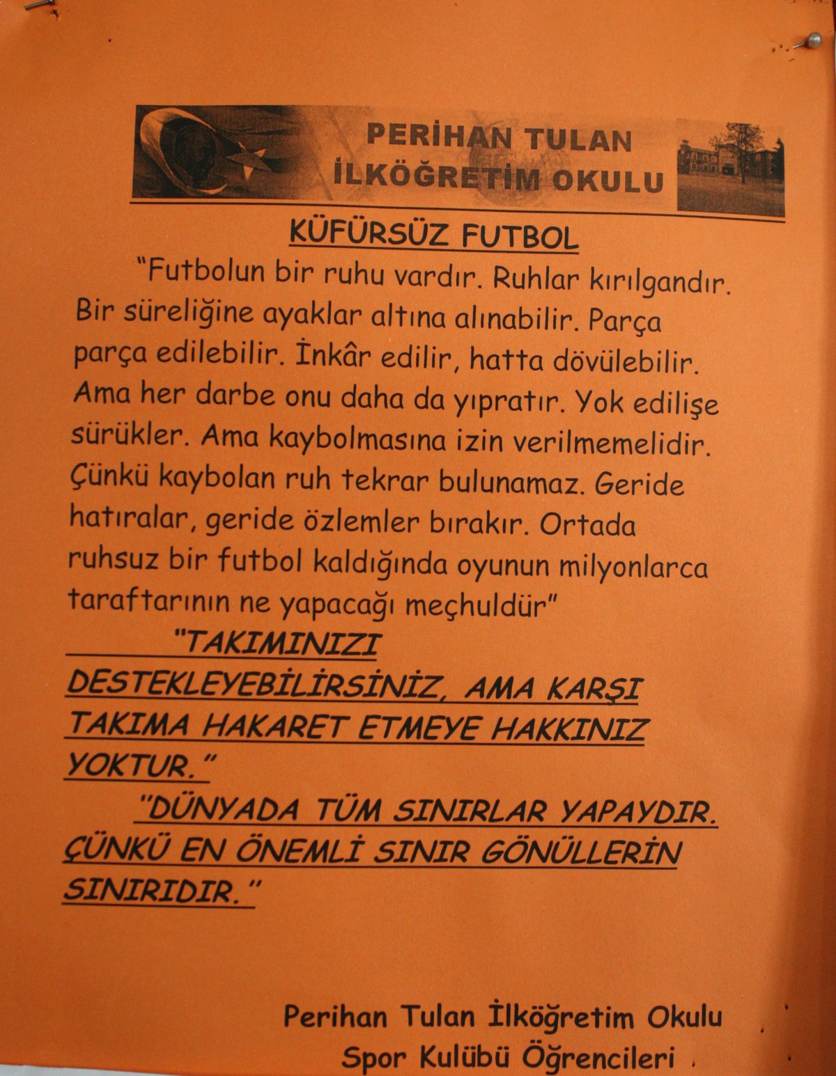 Çocuklar Sporda Şiddeti İstemiyor