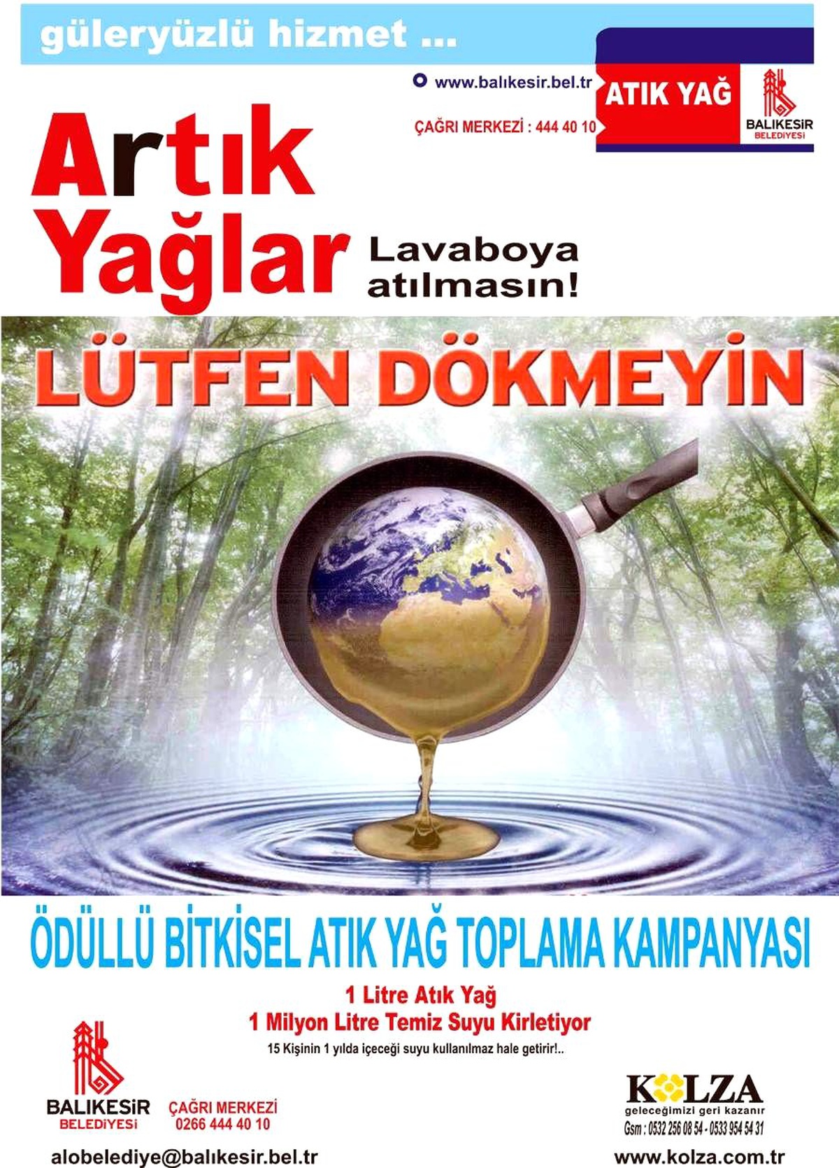 1 Litre Atık Yağ 1 Milyon Litre İçme Suyunu Kirletiyor