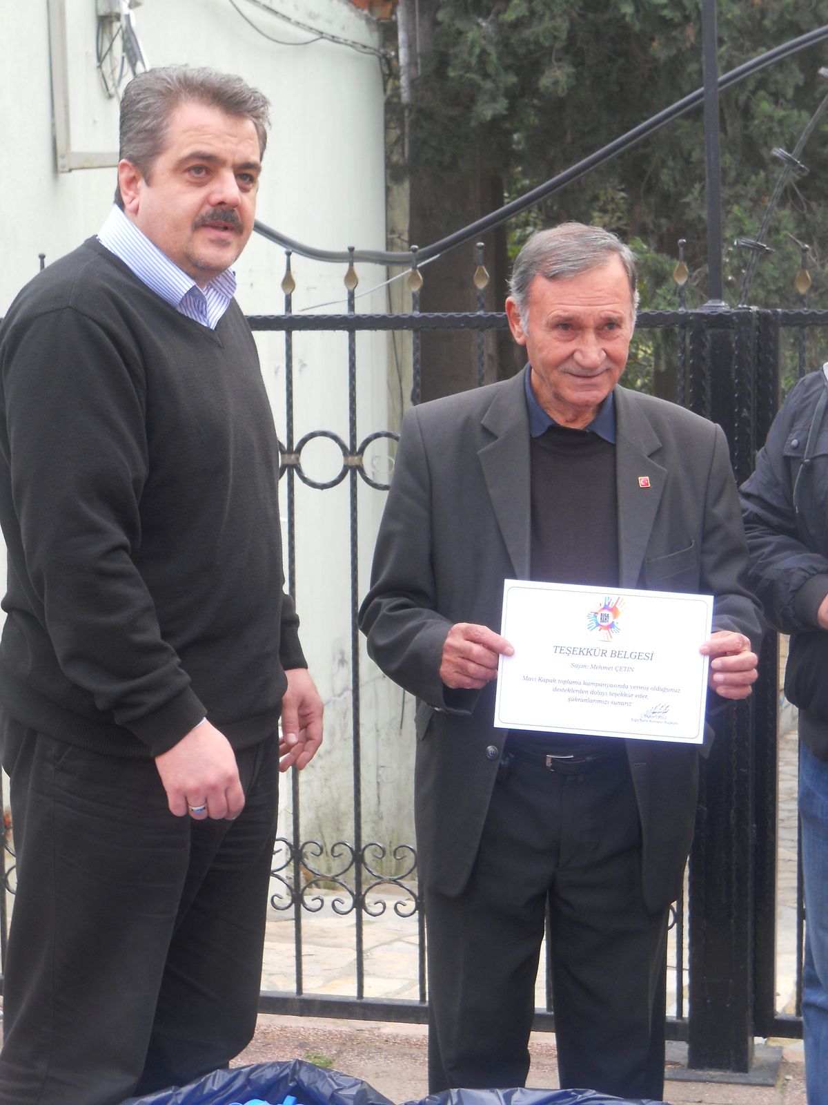 Hayırsever Vatandaşa Teşekkür Belgesi