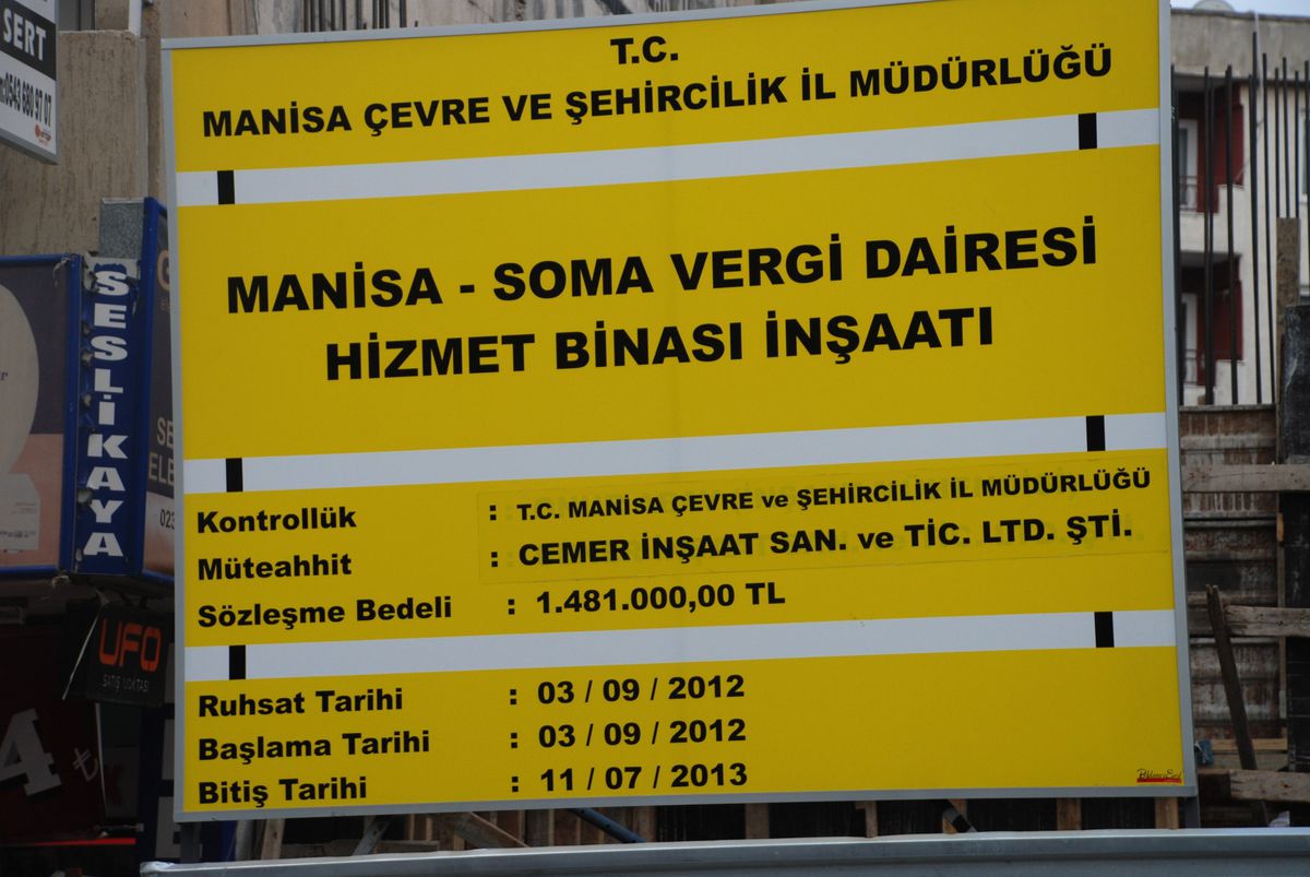 Soma Vergi Dairesi Binası Hızla Yükseliyor