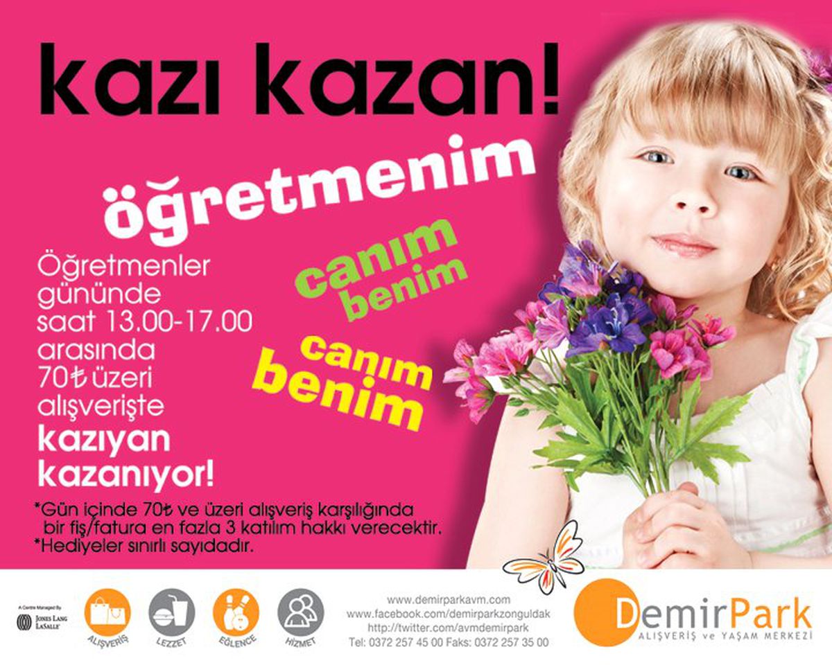 Öğretmeninize Hediyeniz Demirpark Avm\'den