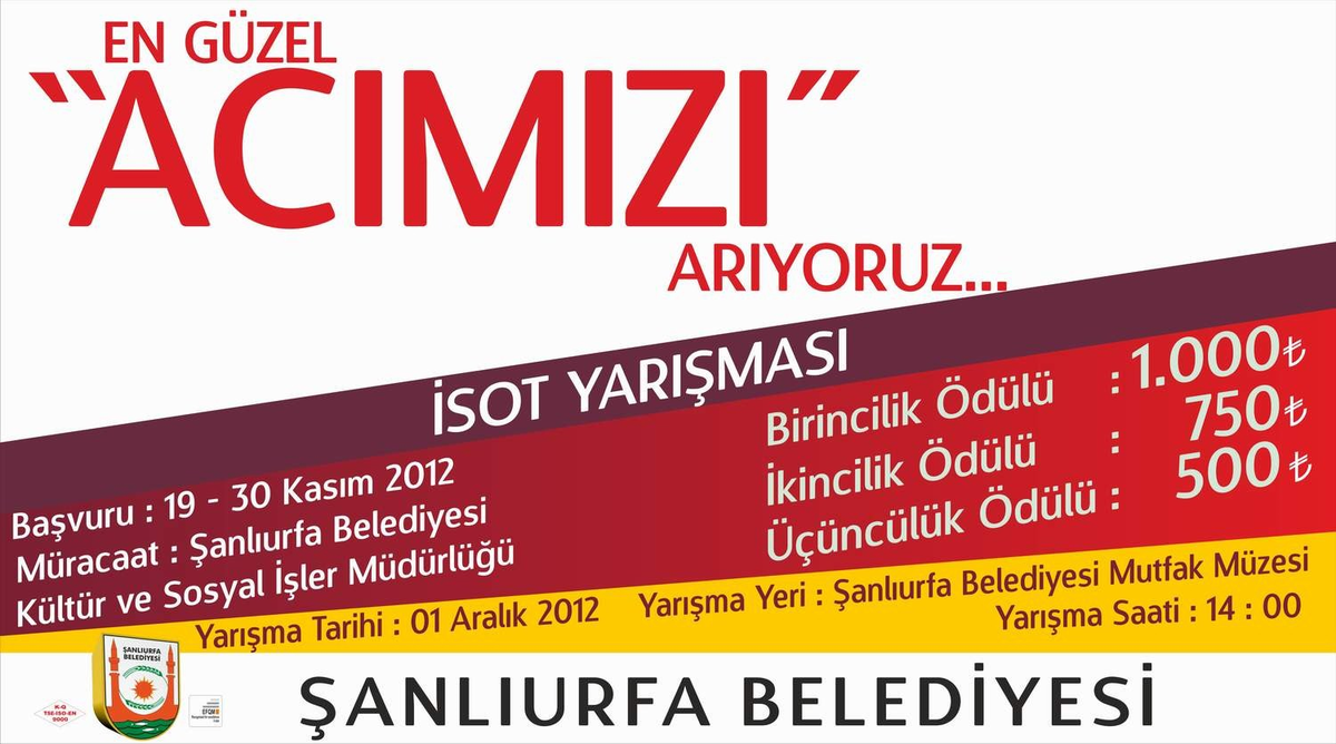 Şanlıurfa Belediyesi En Güzel "Acı"Sını Arıyor