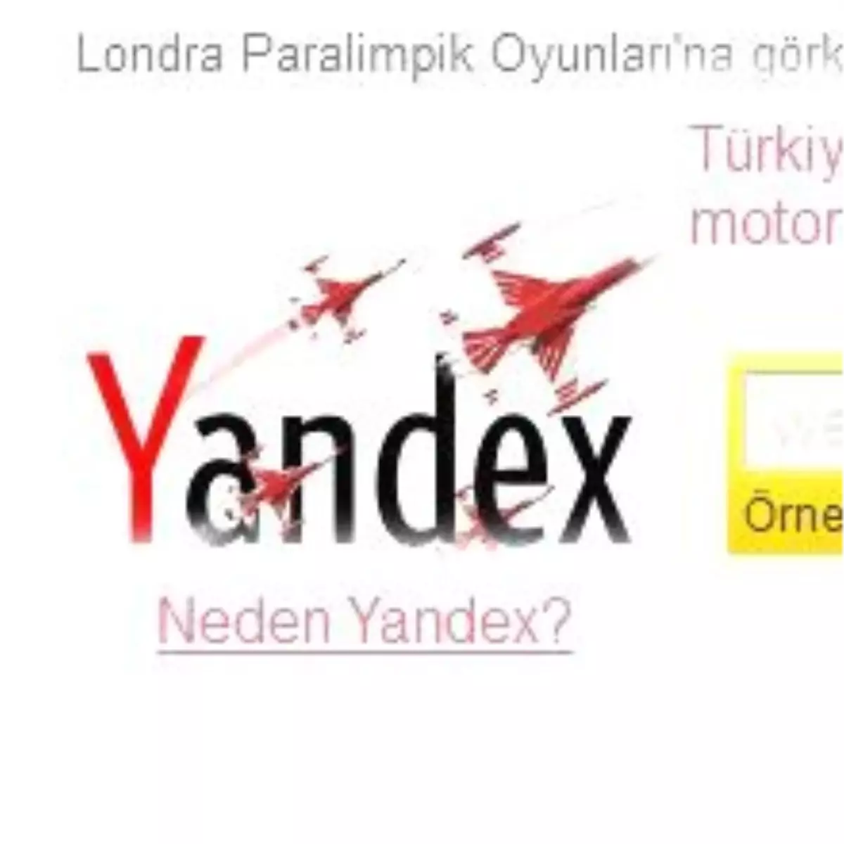 Yandex arama uygulaması!