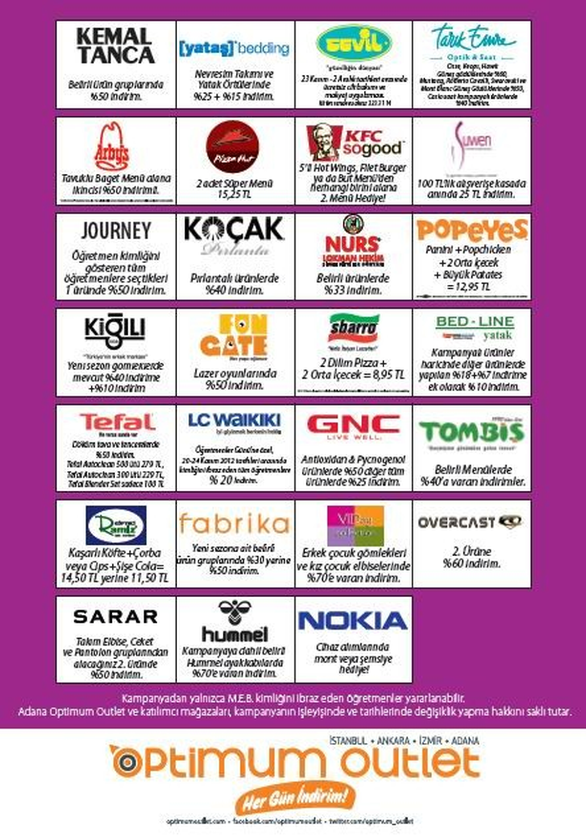 Optimum\'da Öğretmenlere Özel İndirim