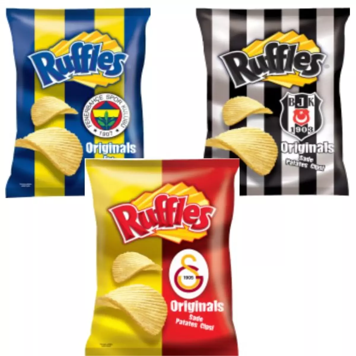 Ezeli Rekabet Şimdi Ruffles Paketlerinde