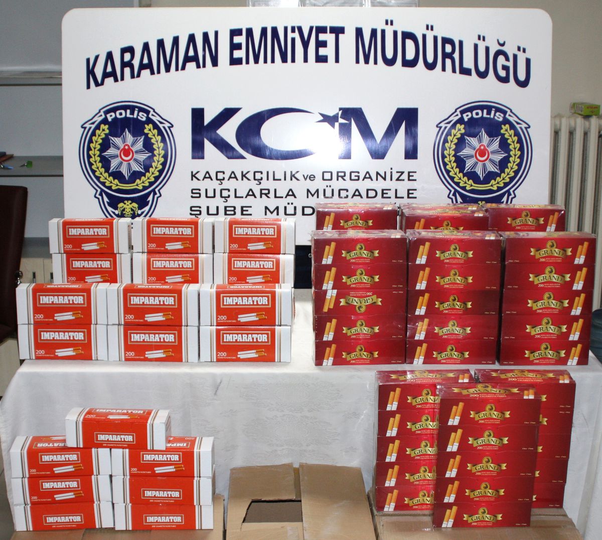 Karaman\'da Kaçak Sigara ve Makaron Operasyonu
