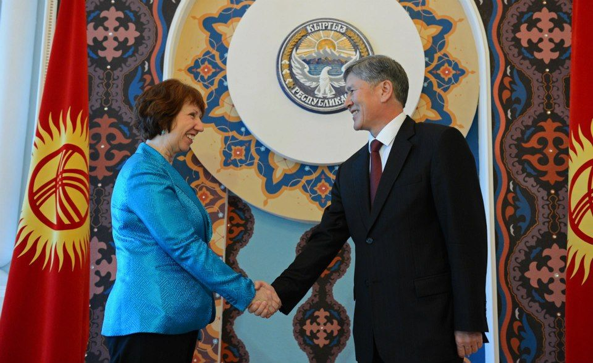 Kırgızistan Cumhurbaşkanı Atambayev, Ashton\'u Kabul Etti