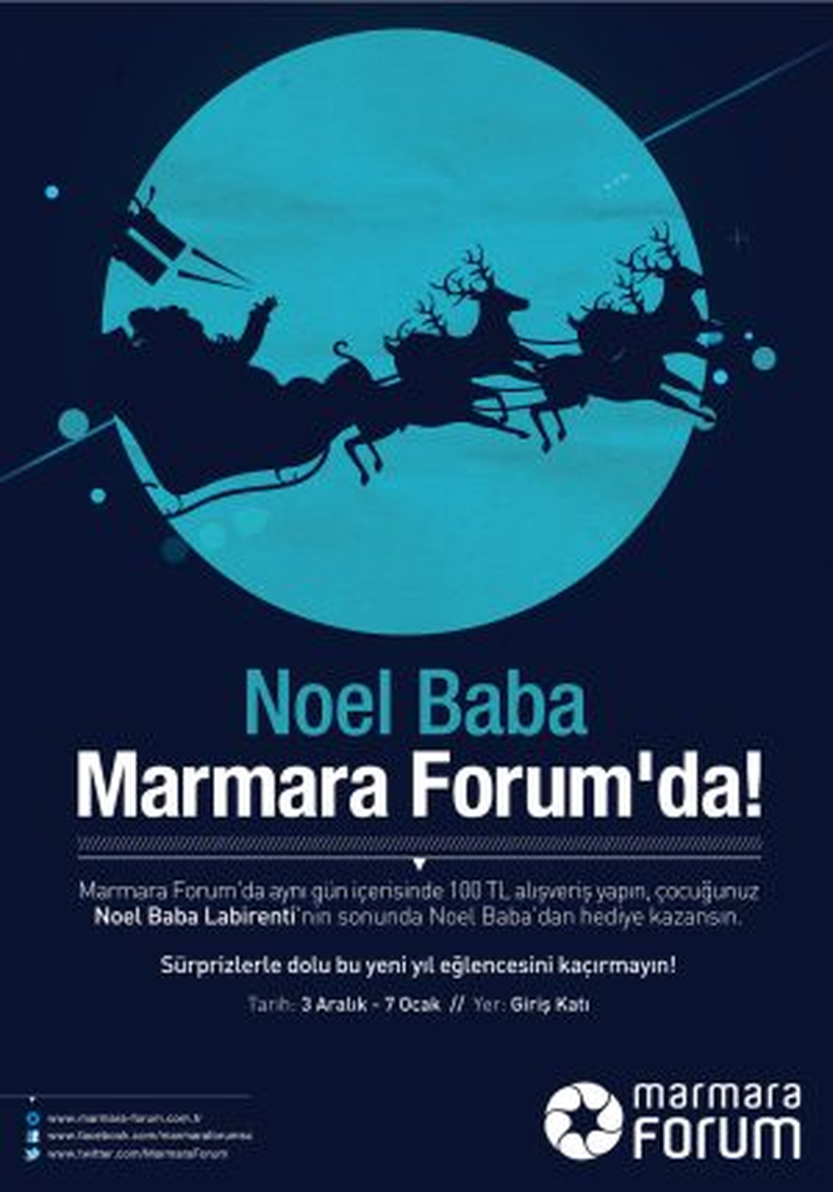 Noel Baba Marmara Forum\'da Miniklere Hediye Dağıtacak