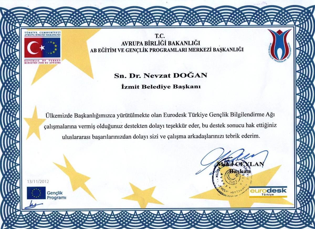 Avrupa Birliği Bakanlığı\'ndan Doğan\'a Teşekkür