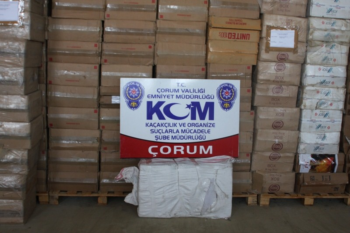 Çorum\'da Kaçak Sigara Operasyonu