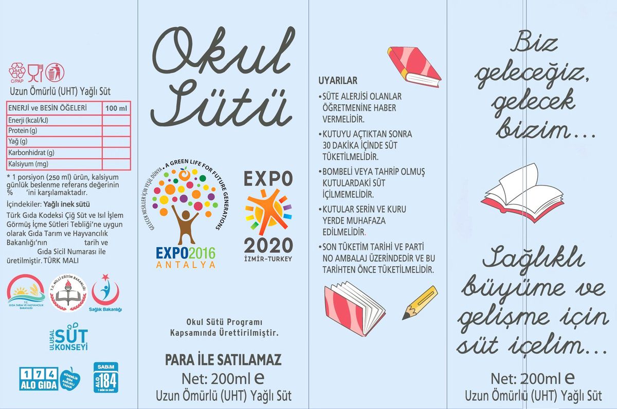 Okul Sütü Kutusu Belli Oldu