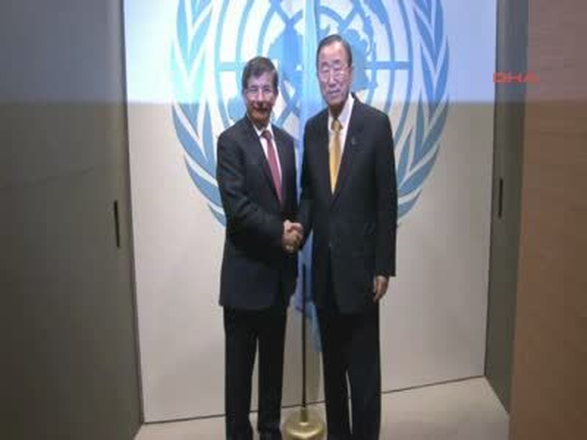 Davutoğlu, BM Genel Sekreteri Ban ile Görüştü