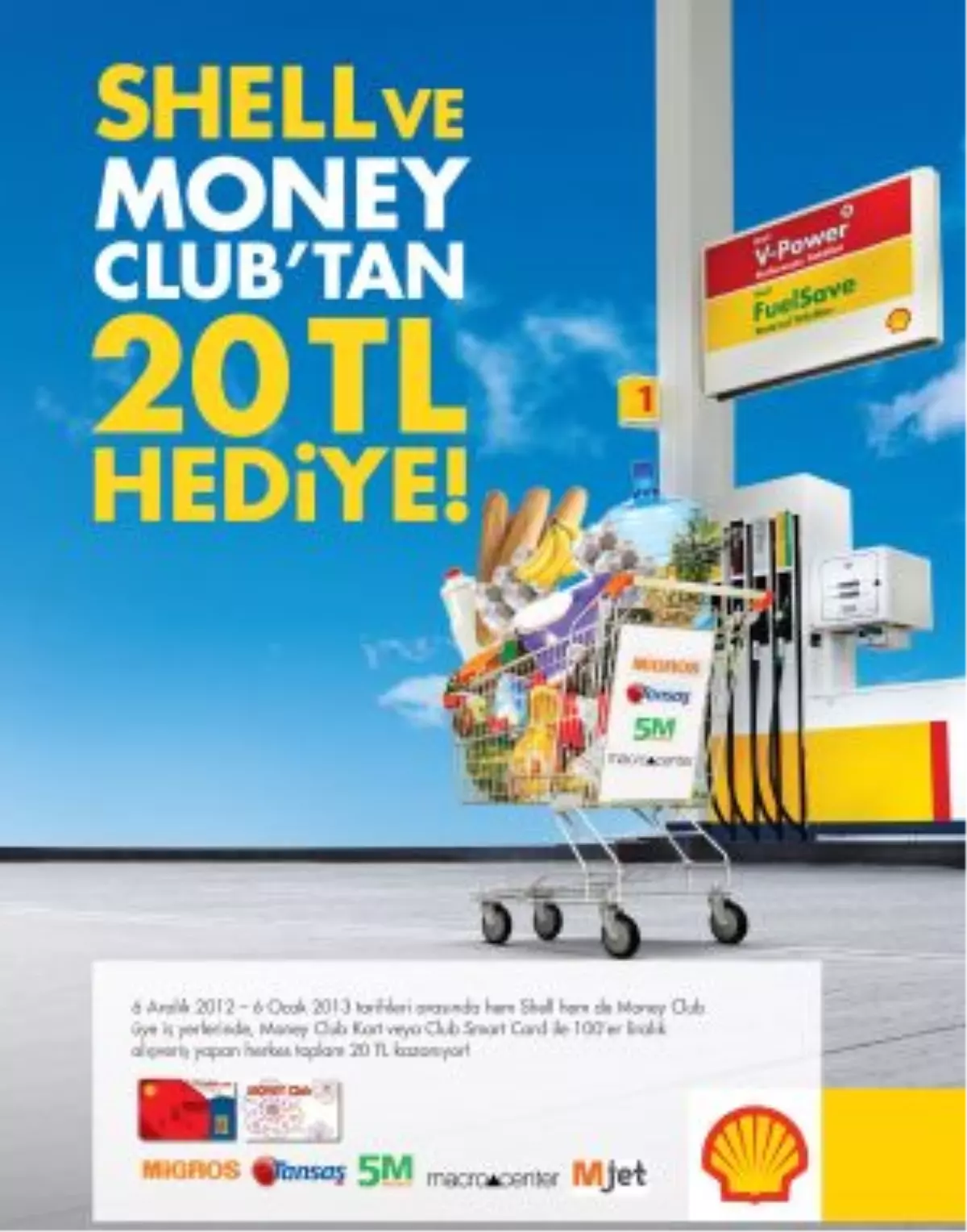 Shell ve Migros Grubu\'ndan Toplam 20 TL Hediye