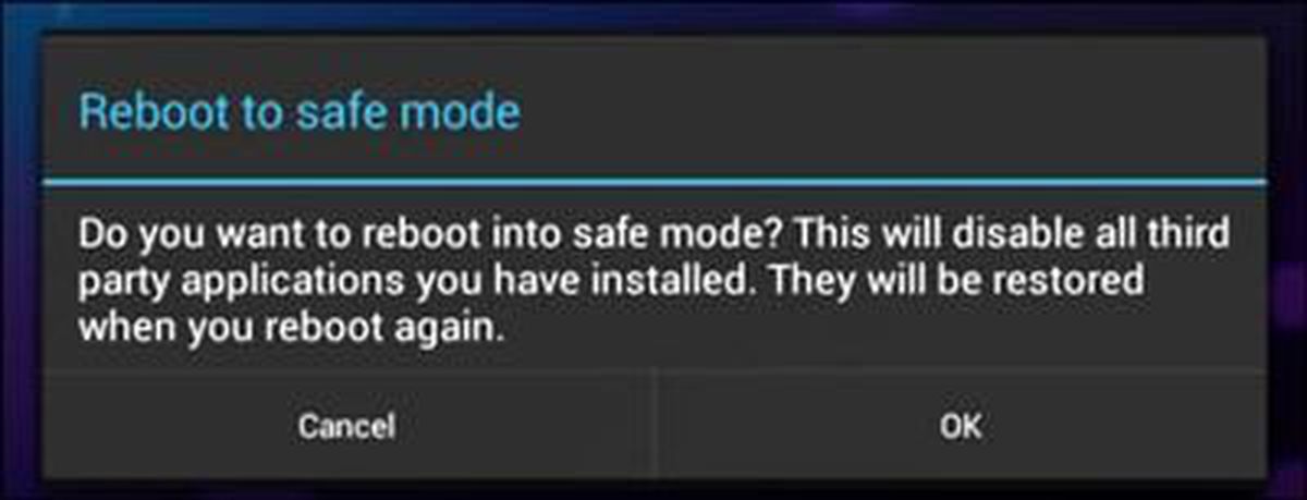 Android\'de "Güvenli Mod!"