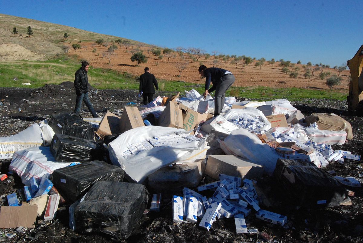 100 Bin Paket Kaçak Sigara İmha Edildi