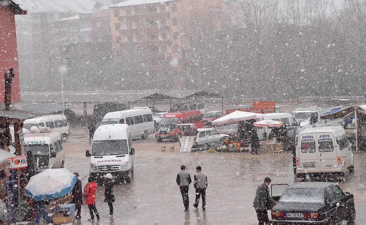 Darende\'ye Yılın İlk Karı Yağdı