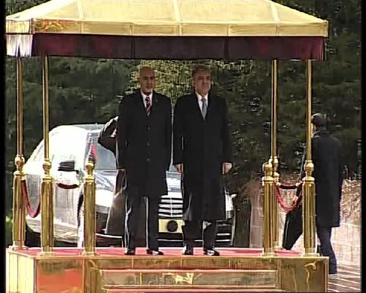 Cumhurbaşkanı Gül, Libya Genel Ulusal Kongre Başkanı ve Devlet Başkanı Magaryaf\'ı Resmi Törenle...