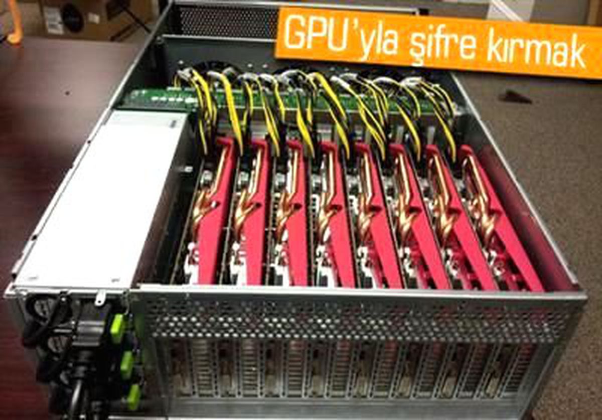 Şifre Kıran 25 GPU\'lu Sunucu