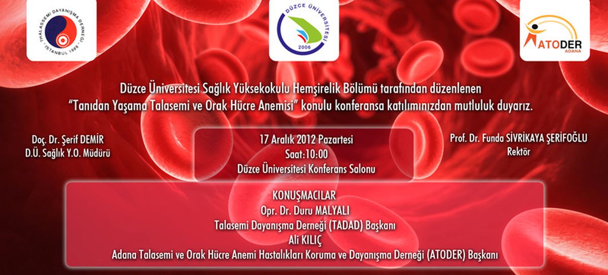 Düzce Üniversitesi\'nden "Talasemi ve Orak Hücre Anemisi" Konferansı