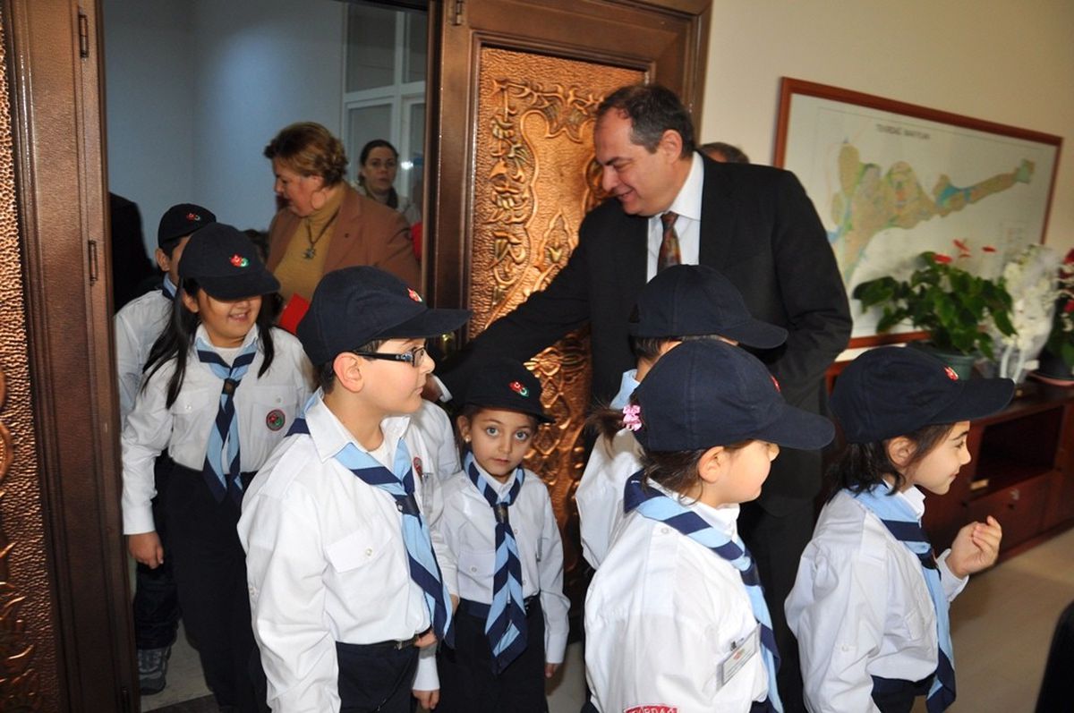Minik İzcilerden Başkana Ziyaret