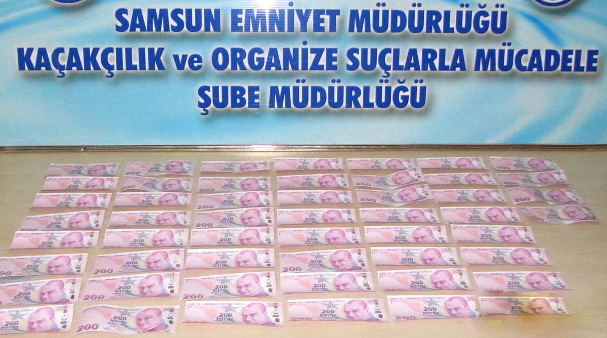Samsun\'da 48 Adet Sahte 200 Liralık Banknot Ele Geçti