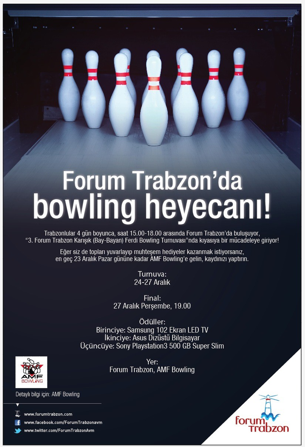3. Forum Trabzon Ferdi Bowling Turnuvası Başlıyor