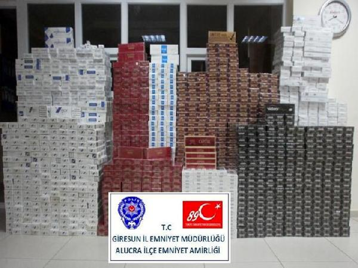 Giresun\'da 18 Bin 650 Paket Kaçak Sigara Ele Geçirildi