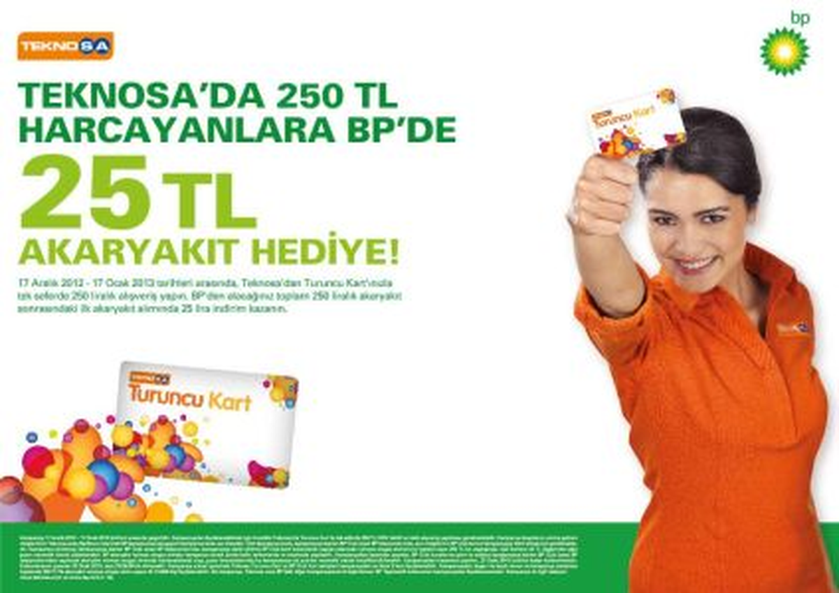 Teknosa\'da Harca, BP\'de Akaryakıt Kazan