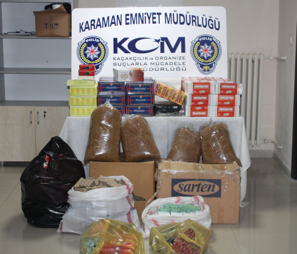 Karaman\'da Kaçak Sigara ve Tütün Operasyonu